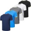 5 Pack Workout Shirts for Men Quick Dry Crew Neck Short Slee...
