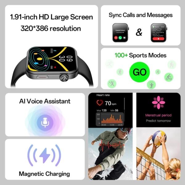 Foom S4 1.91'' Large Screen Smart Watches for Men Women, 100...