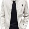 Mens Casual Stand Collar Slim Fit Faux Leather Jacket Biker ...