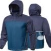 MANSDOUR Men's Packable Rain Jacket Waterproof Lightweight W...