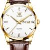 OLEVS Mens Watches, Casual Leather Watches for Men Easy to R...