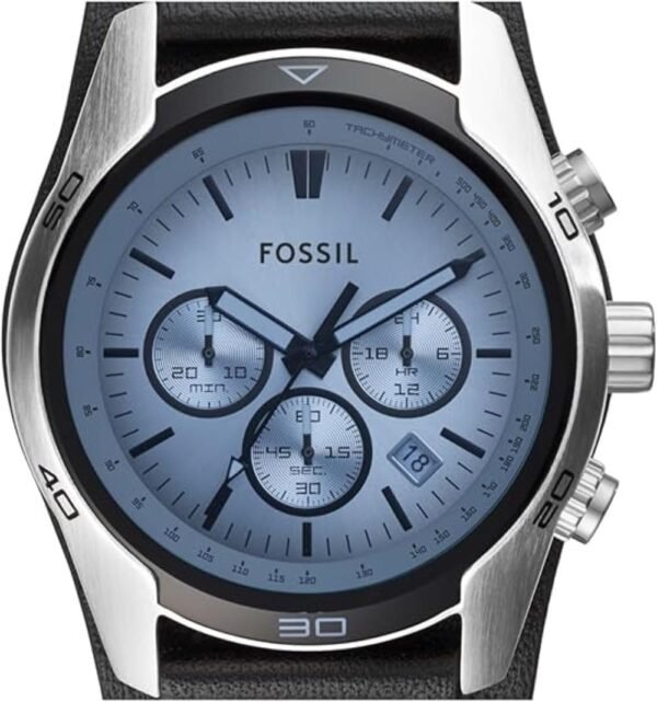Fossil Men's Coachman Quartz Stainless Steel and Leather Chr...
