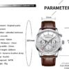 CRRJU Men's Business Casual Chronograph Quartz Waterproof Wr...