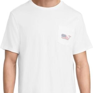 vineyard vines Men's Short-Sleeve V V Americana Whale Pocket...