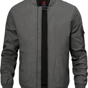 TBMPOY Men's Lightweight Bomber Jackets Light Track Jackets ...