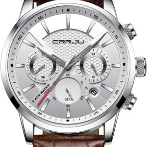 CRRJU Men's Business Casual Chronograph Quartz Waterproof Wr...