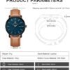 Minimalist Waterproof Quartz Watches for Men with Leather St...