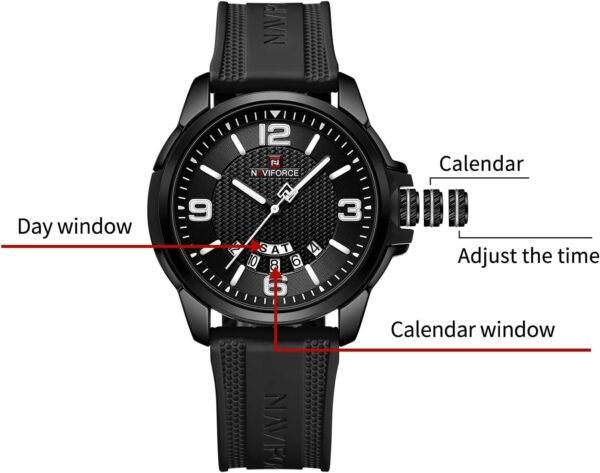 NAVIFORCE Waterproof Watch for Men Women, Analog Auto Date M...