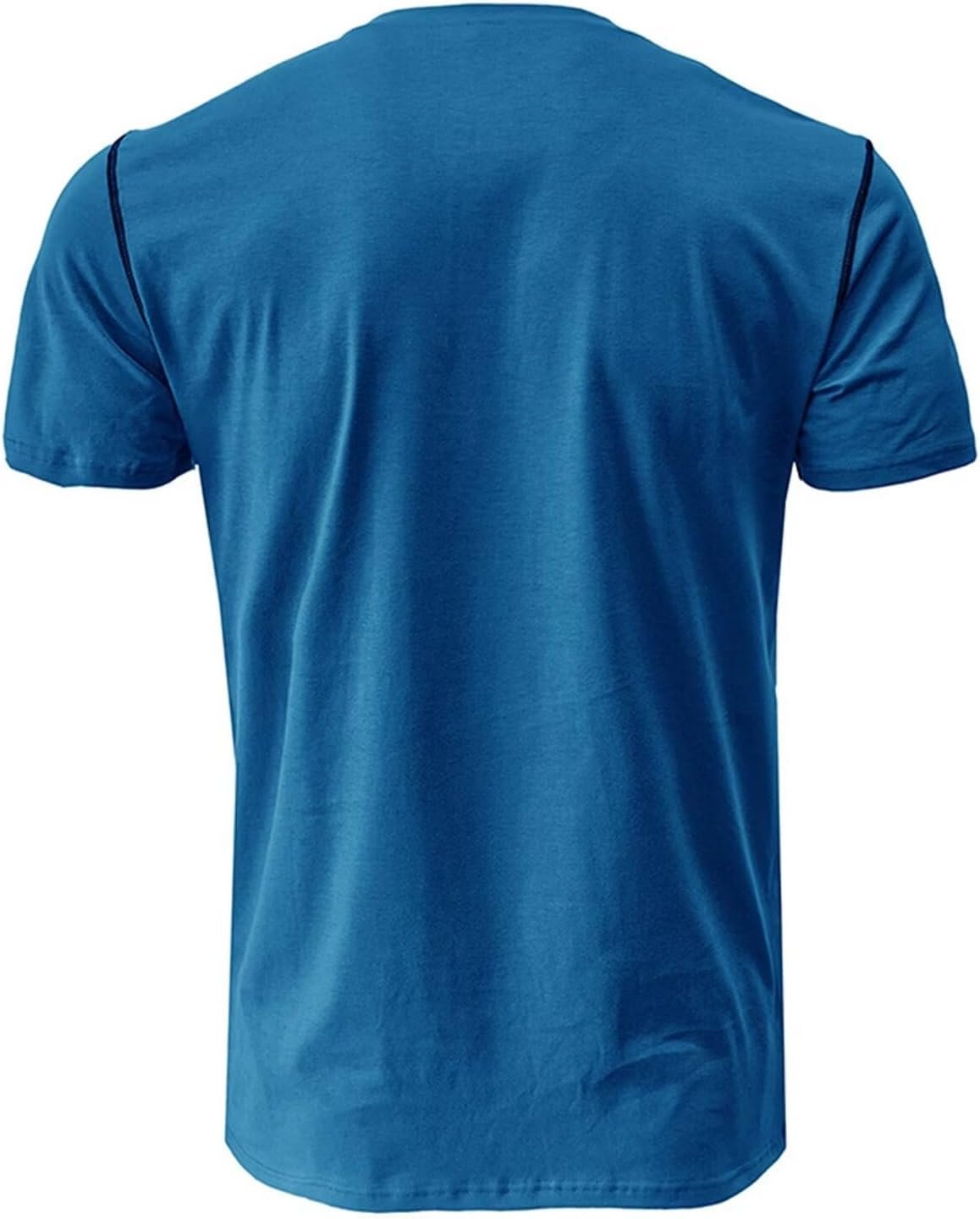 Men's Henley Shirt Lightweight Short Sleeve T-Shirt Casual S... - Image 4