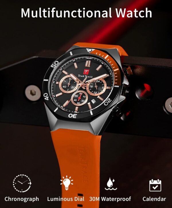Watches for Men Luxury Chronograph 3ATM Waterproof Quartz Sp...