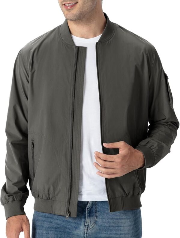 TBMPOY Men's Lightweight Bomber Jackets Light Track Jackets ...