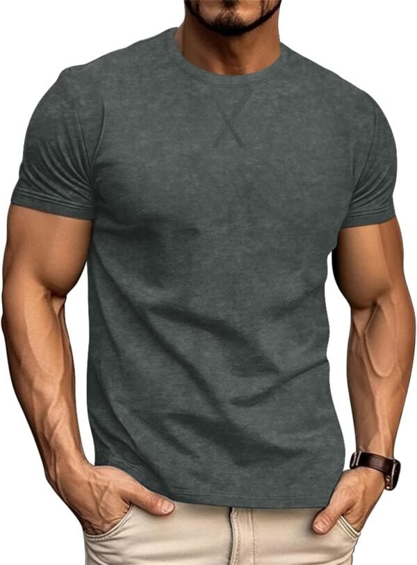 LOGEEYAR Men's Athletic Washed T-Shirts Basic Crew Neck Tees...