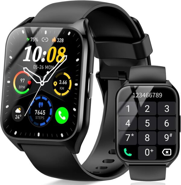 Smart Watch for Men Women, 1.85" Smartwatch (Answer/Make Cal...