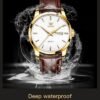 OLEVS Mens Watches, Casual Leather Watches for Men Easy to R...