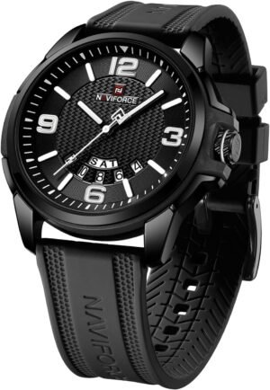 NAVIFORCE Waterproof Watch for Men Women, Analog Auto Date M...
