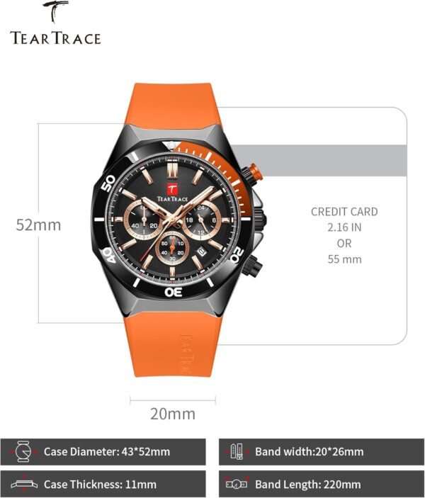 Watches for Men Luxury Chronograph 3ATM Waterproof Quartz Sp...