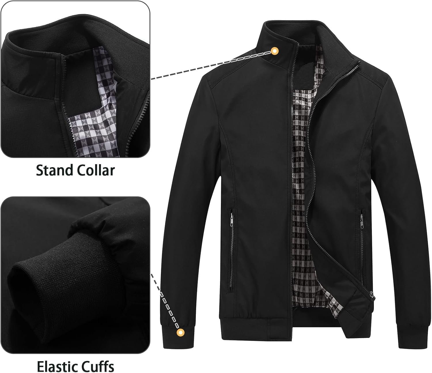 Lamgool Mens Lightweight Jackets Light Windbreaker Casual Fl... - Image 4