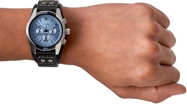 Fossil Men's Coachman Quartz Stainless Steel and Leather Chr...