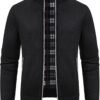 Mylldey Mens Sweater Cardigan Full Zip Knitted Long Sleeve S...