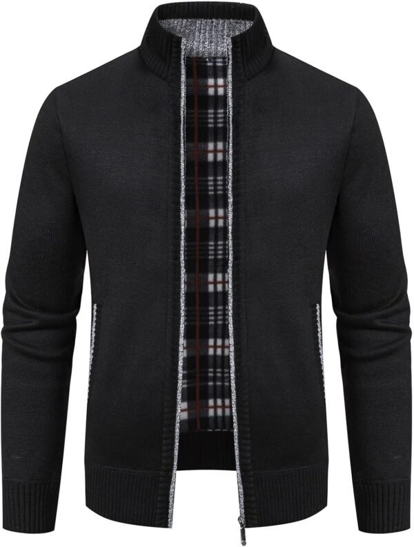 Mylldey Mens Sweater Cardigan Full Zip Knitted Long Sleeve S...
