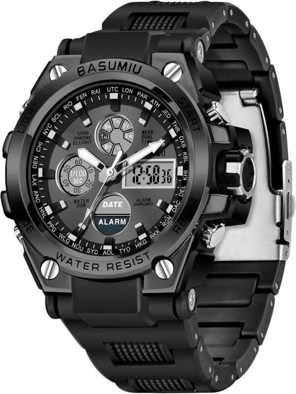 Digital Sports Watches for Men, Waterproof Tactical Military...
