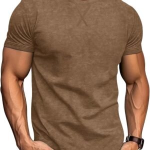 LOGEEYAR Men's Athletic Washed T-Shirts Basic Crew Neck Tees...