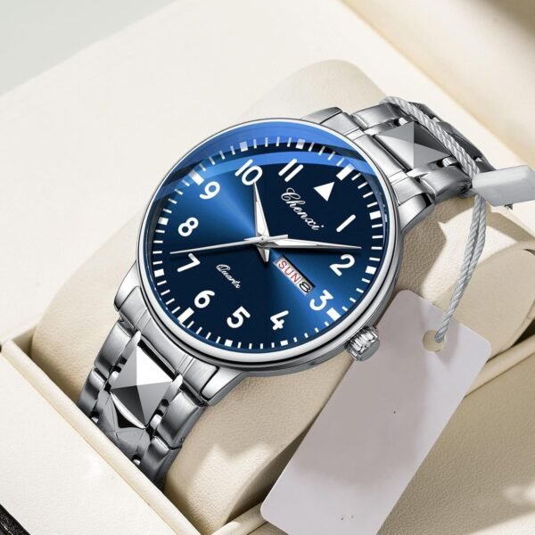 Casual Men's Watches Luminous Large Dial Stainless Steel Wat...