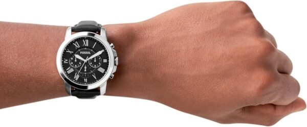 Fossil Men's Grant Quartz Stainless Steel and Leather Chrono...