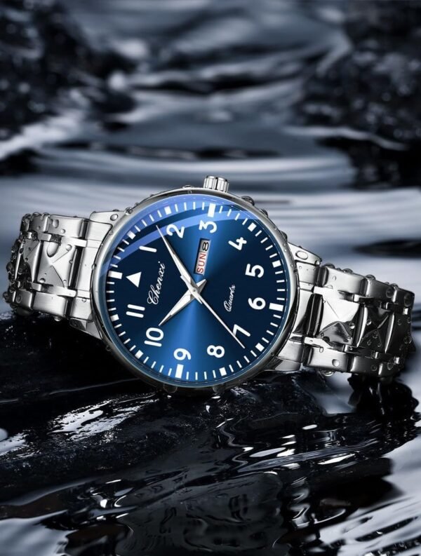 Casual Men's Watches Luminous Large Dial Stainless Steel Wat...