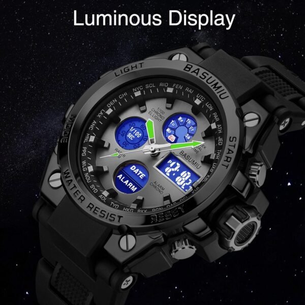 Digital Sports Watches for Men, Waterproof Tactical Military...