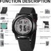 HANPOSH Mens Digital Watch Ultra Thin Minimalist Sports Wate...