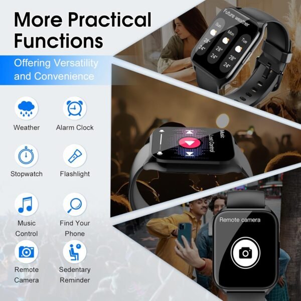 Smart Watch for Men Women, 1.85" Smartwatch (Answer/Make Cal...