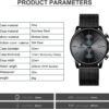 GOLDEN HOUR Mens Watch Fashion Sleek Minimalist Quartz Analo...