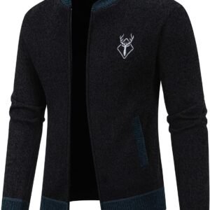 Mylldey Mens Casual Full Zip Cardigan Sweaters Cable Knit Ja...