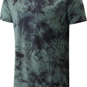 KLIEGOU Mens Hipster Hip Hop Ripped Round Hemline Pattern Pr...