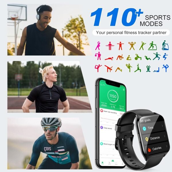 Smart Watch for Men Women, 1.85" Smartwatch (Answer/Make Cal...