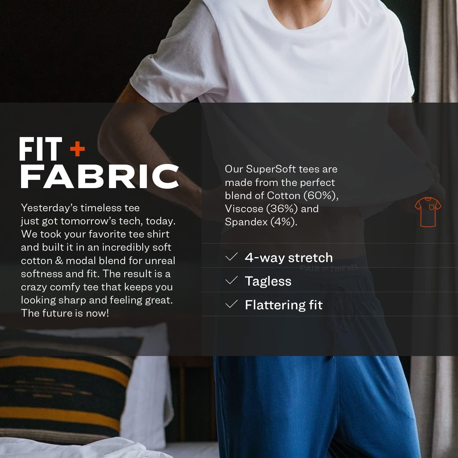 Pair of Thieves 3-Pack Slim Fit Crew Neck T-Shirts for Men -... - Image 3