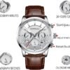 CRRJU Men's Business Casual Chronograph Quartz Waterproof Wr...
