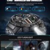 LIGE Military Smart Watches for Men with LED Flashlight(Answ...