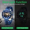 MEGALITH Mens Watch Digital Waterproof Stainless Steel Big F...