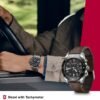 Victorinox Swiss Army Chronograph Black Dial Brown Leather S...