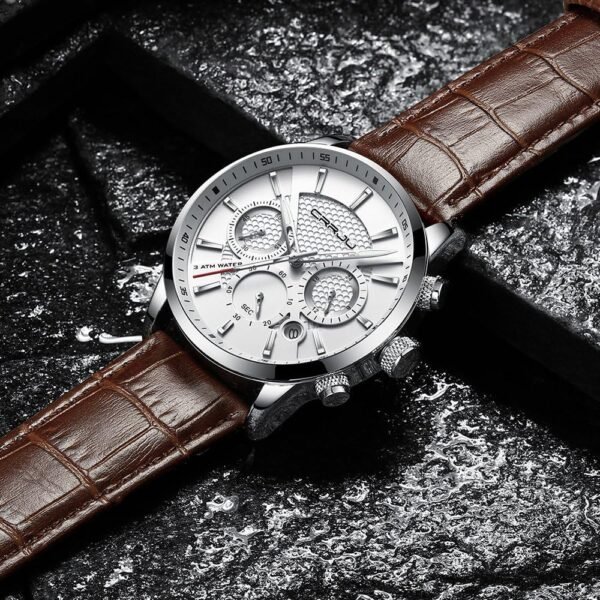 CRRJU Men's Business Casual Chronograph Quartz Waterproof Wr...