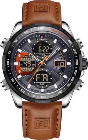 NAVIFORCE Men's Military Digital Watches Analog Quartz Water...