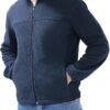 Men's Casual Outdoor Fleece Zip Jacket Long Sleeve Warm Wint...