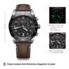 Victorinox Swiss Army Chronograph Black Dial Brown Leather S...