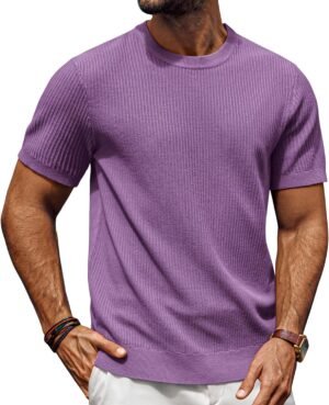 PJ PAUL JONES Men's Fitted T-Shirts Knit Tees Shirt for Men ...