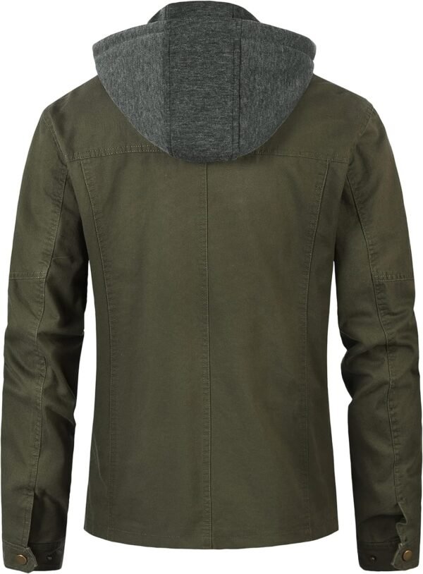 Pursky Men's Canvas Cotton Military Casual Field Jacket Oute...