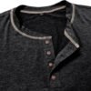 Mens Short Sleeve Shirts Casual Cotton Basic Henley Shirts S...