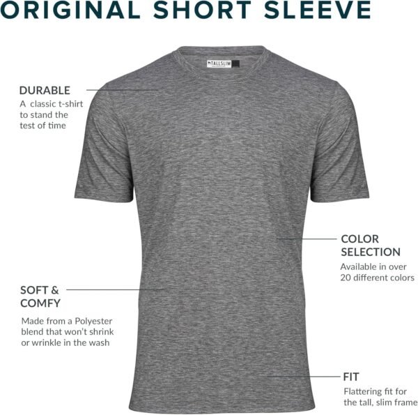 TallSlim Men's Tall Slim-Fit Short Sleeve Crewneck T-Shirt -...