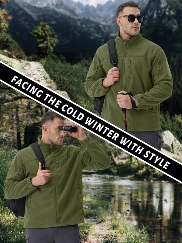 TACVASEN Men's Fleece Jacket Full Zip Winter Jacket Lightwei...